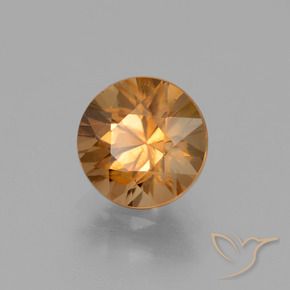 Circón Naranja oscuro natural de 1.97 ct, Redondo, VVS-VS