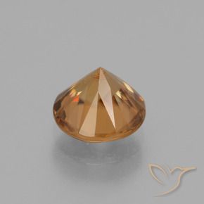 Circón Naranja oscuro natural de 1.97 ct, Redondo, VVS-VS