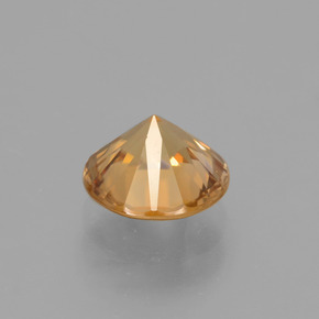 Circón dorado natural de 1,97 ct, corte redondo, VS