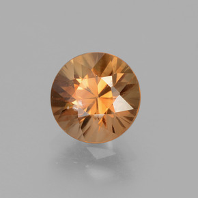 Circón Naranja medio natural de 1.96 ct, Corte Redondo, VVS-VS