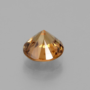 Circón Naranja medio natural de 1.96 ct, Corte Redondo, VVS-VS