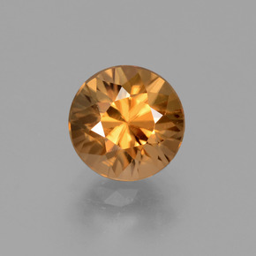 Circón naranja natural de 1,99 ct, corte redondo, VVS-VS