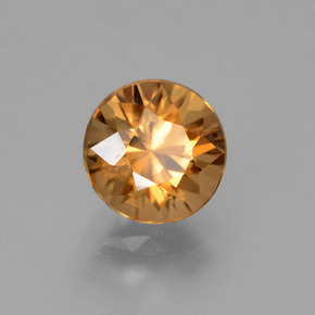 Circón naranja natural de 1,99 ct, corte redondo, VVS-VS