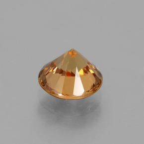 Circón naranja natural de 1,99 ct, corte redondo, VVS-VS