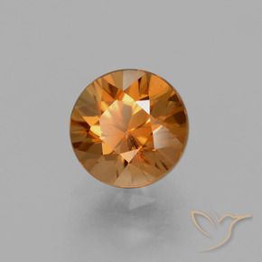 Circón Naranja medio natural de 2.08 ct, Redondo, VVS