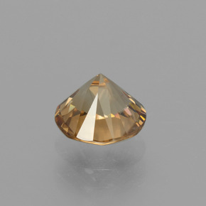 Circón Naranja dorado natural de 2.03 ct, Corte Redondo, VS