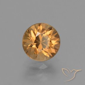 Circón Naranja óxido natural de 2.04 ct, Redondo, VVS