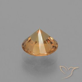Circón Naranja óxido natural de 2.04 ct, Redondo, VVS