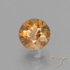 Circón Naranja oscuro natural de 2.09 ct, Redondo, VVS