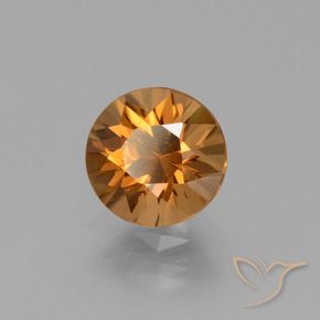 Circón Naranja medio natural de 1.91 ct, Redondo, VVS-VS