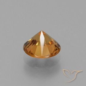 Circón Naranja medio natural de 1.91 ct, Redondo, VVS-VS