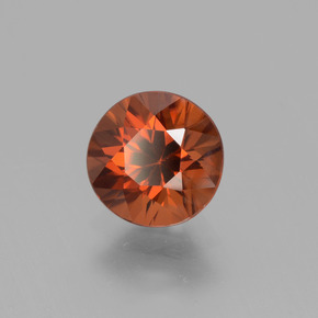 Circón naranja natural de 1,78 ct, corte redondo, VVS-VS