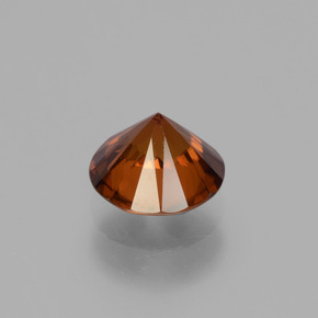 Circón naranja natural de 1,78 ct, corte redondo, VVS-VS
