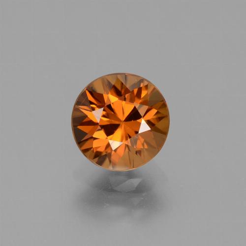 Circón naranja natural de 2,09 ct, corte redondo, VVS-VS