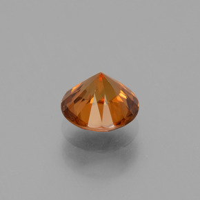 Circón naranja natural de 2,09 ct, corte redondo, VVS-VS