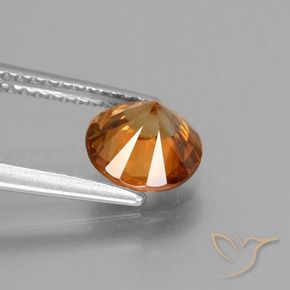 Circón Naranja marrón natural de 2.09 ct, Redondo, VVS-VS