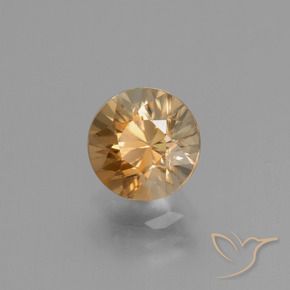 Circón Naranja dorado natural de 2.01 ct, Redondo, VVS-VS