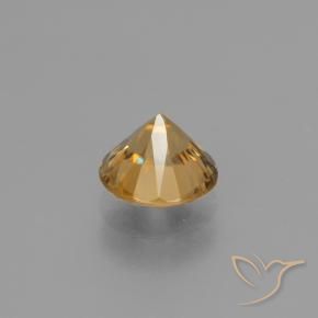 Circón Naranja dorado natural de 1.84 ct, Redondo, VVS-VS
