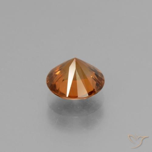 Circón Naranja marrón natural de 1.87 ct, Redondo, VVS-VS