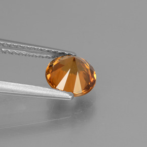 Circón Marrón naranja natural de 1.56 ct, Corte Redondo, VVS-VS