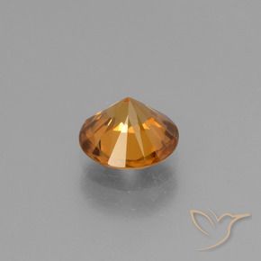 Circón Naranja medio natural de 1.66 ct, Redondo, VVS-VS