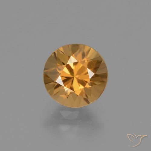 1.59ct Natural Marrón-oro Circón, Redondo, VVS-VS