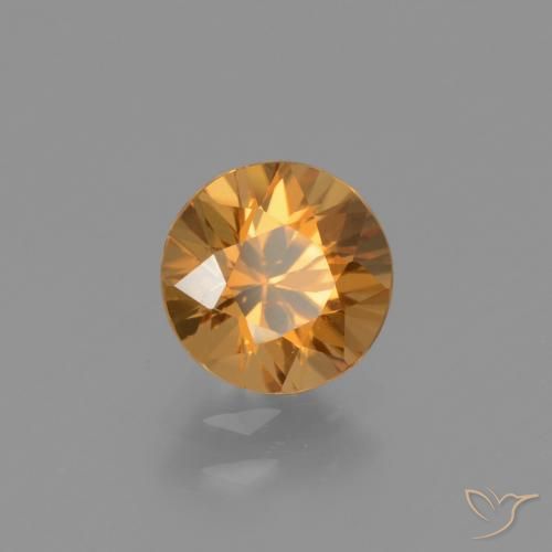 Circón Marrón-oro natural de 1.59 ct, Redondo, VVS-VS