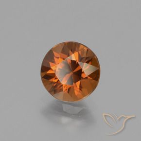 Circón Ámbar naranja natural de 1.67 ct, Redondo, VVS-VS