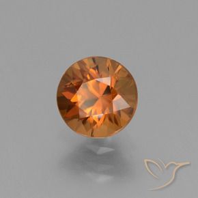 Circón Naranja terroso natural de 1.66 ct, Redondo, VVS-VS