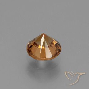 Circón Naranja óxido natural de 1.50 ct, Redondo, VVS-VS