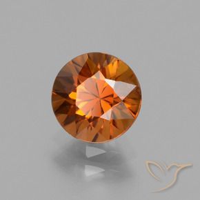 Circón Naranja oscuro natural de 1.89 ct, Redondo, VS