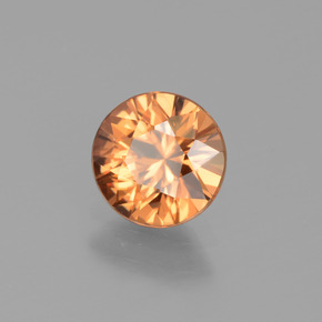 Circón naranja natural de 1,48 ct, corte redondo, VVS-VS
