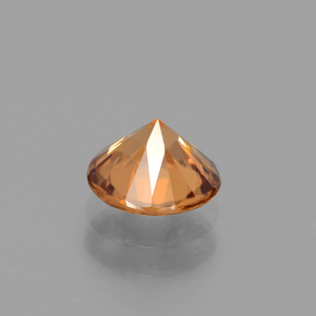 Circón naranja natural de 1,48 ct, corte redondo, VVS-VS