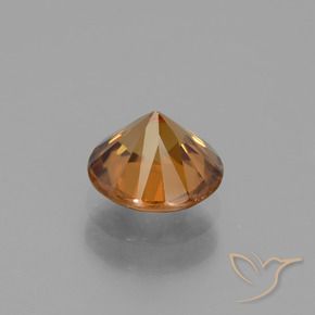Circón Naranja oscuro natural de 1.64 ct, Redondo, VVS-VS