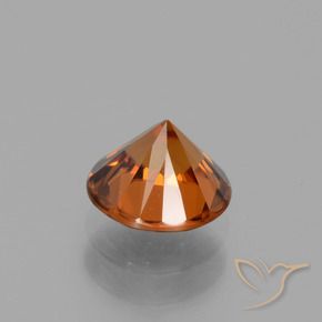 Circón Naranja medio natural de 1.70 ct, Redondo, VVS-VS