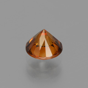 Circón naranja natural de 1,26 ct, corte redondo, VVS