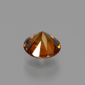 Circón naranja natural de 1,16 ct, corte redondo, VVS