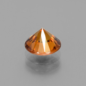 Circón naranja natural de 2,41 ct, corte redondo, VVS