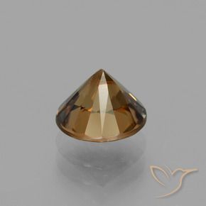 Circón Naranja medio natural de 2.15 ct, Redondo, VVS