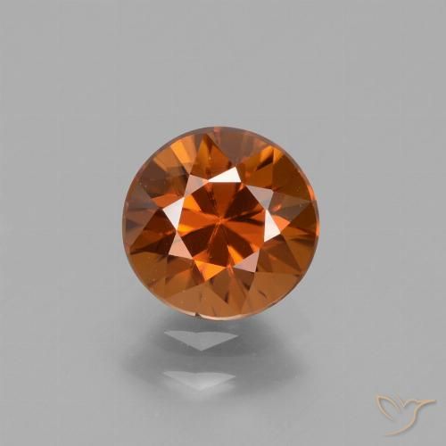1.72ct Natural Naranja amarillento Circón, Redondo, VVS-VS