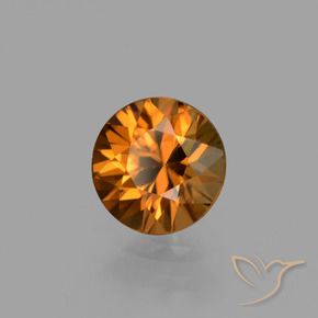 Circón Naranja medio natural de 1.46 ct, Redondo, VVS-VS