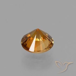 Circón Naranja medio natural de 1.46 ct, Redondo, VVS-VS
