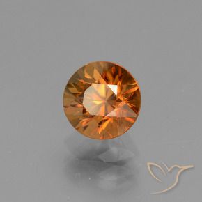 Circón Naranja amarillento natural de 1.52 ct, Redondo, VVS-VS