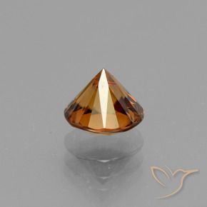 Circón Naranja amarillento natural de 1.52 ct, Redondo, VVS-VS