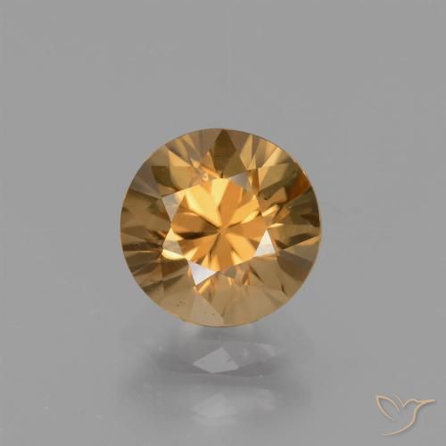 Circón Durazno dorado natural de 1.56 ct, Corte Redondo, VVS-VS