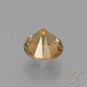 Circón Durazno dorado natural de 1.56 ct, Corte Redondo, VVS-VS
