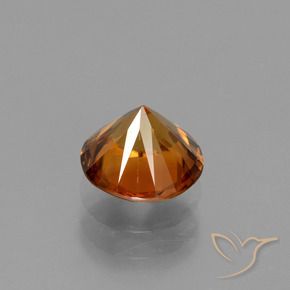 Circón Naranja marrón natural de 1.77 ct, Redondo, VVS-VS