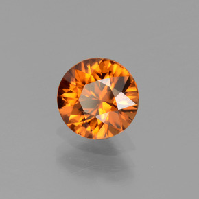 Circón Naranja natural de 1.41 ct, Corte Redondo, VVS-VS