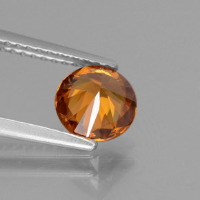 Circón Naranja natural de 1.41 ct, Corte Redondo, VVS-VS