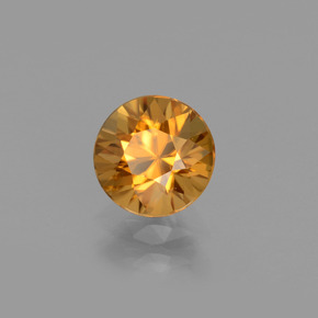 Circón Marrón-oro natural de 1.30 ct, Corte Redondo, VVS